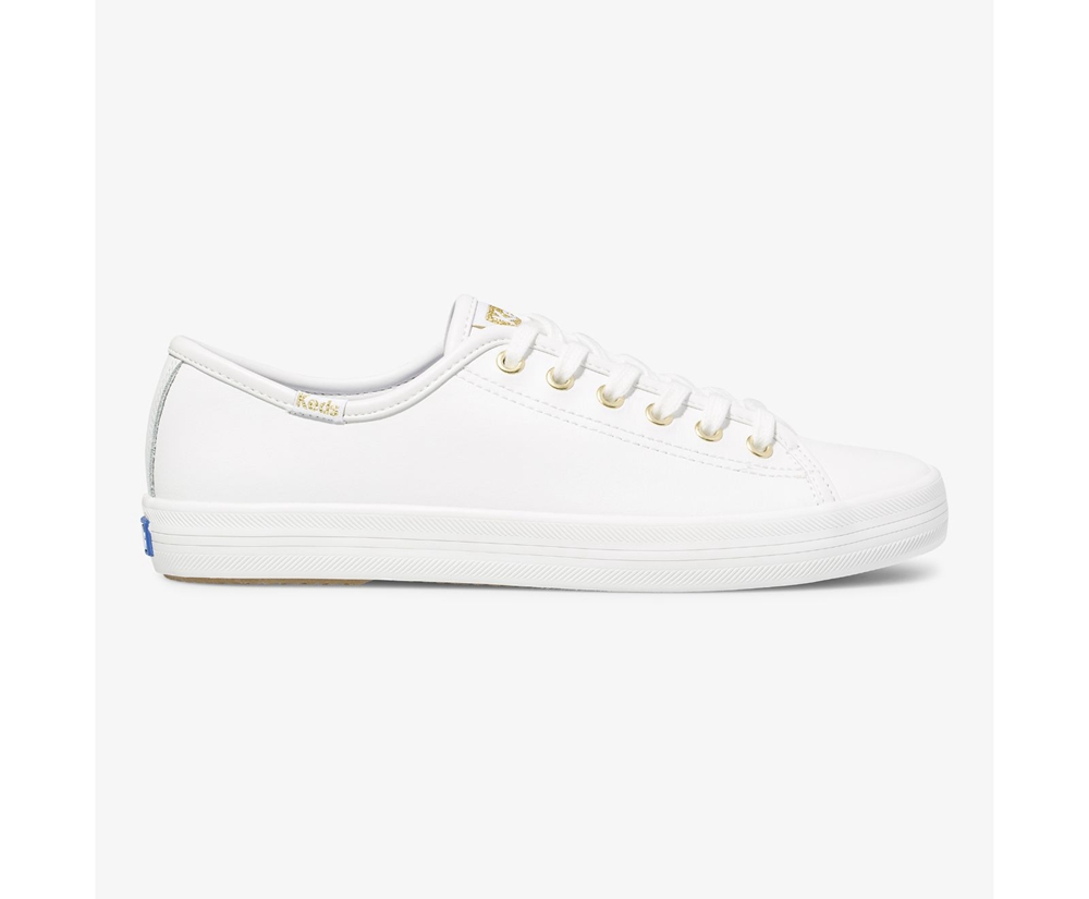 Keds Sneakers White - Kickstart Leather - Womens EMBSGA-340